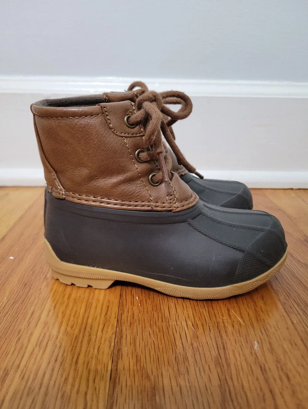 Sperry Port Little Kids Toddler Duck Boot Size 8 Unisex Boys Girls Brown Winter